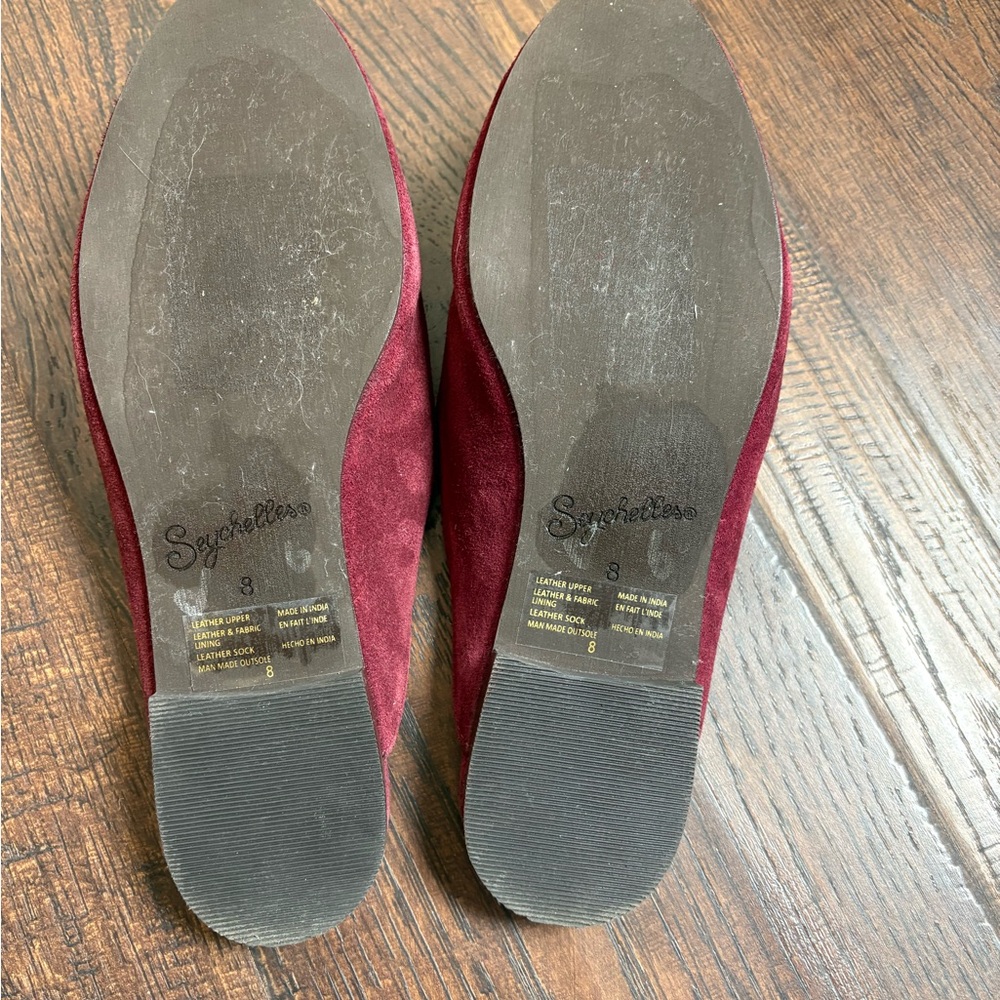 Seychelles Women's Deep Red Suede Loafers - Picture 3 of 4